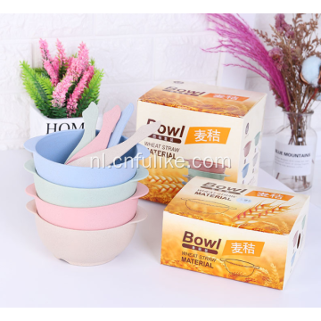 Kinderen Wheat Straw Bowls met lepel